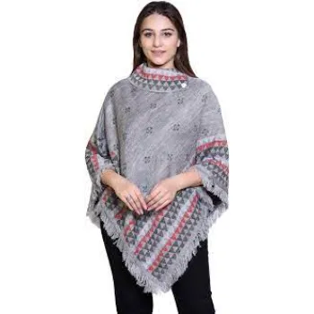 Wool Blend Poncho